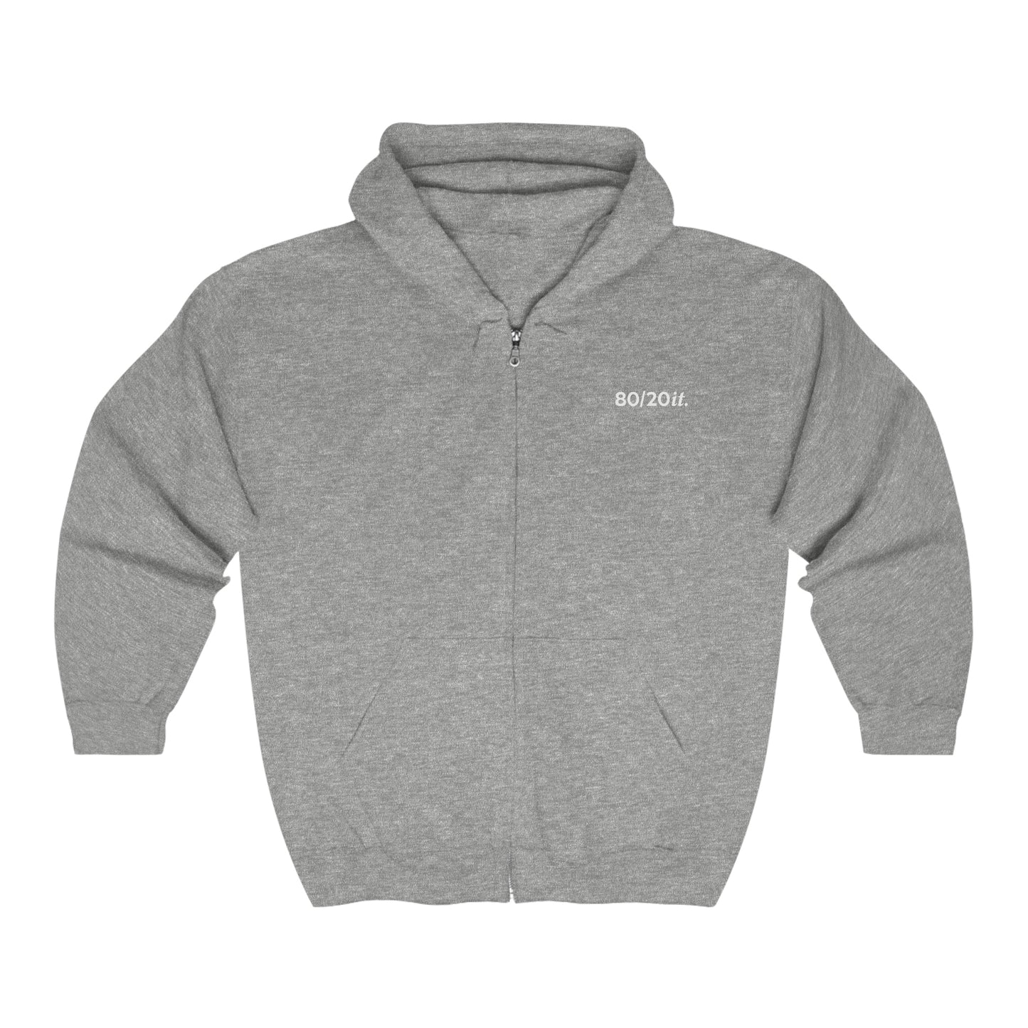 80/20it. Unisex Heavy Blend™ Full Zip Hooded Sweatshirt