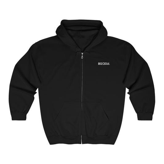 80/20it. Unisex Heavy Blend™ Full Zip Hooded Sweatshirt